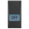 Клавиша с подсвечиваемым символом "OFF", 1 модуль, цвет антрацит (HS4921LN)
